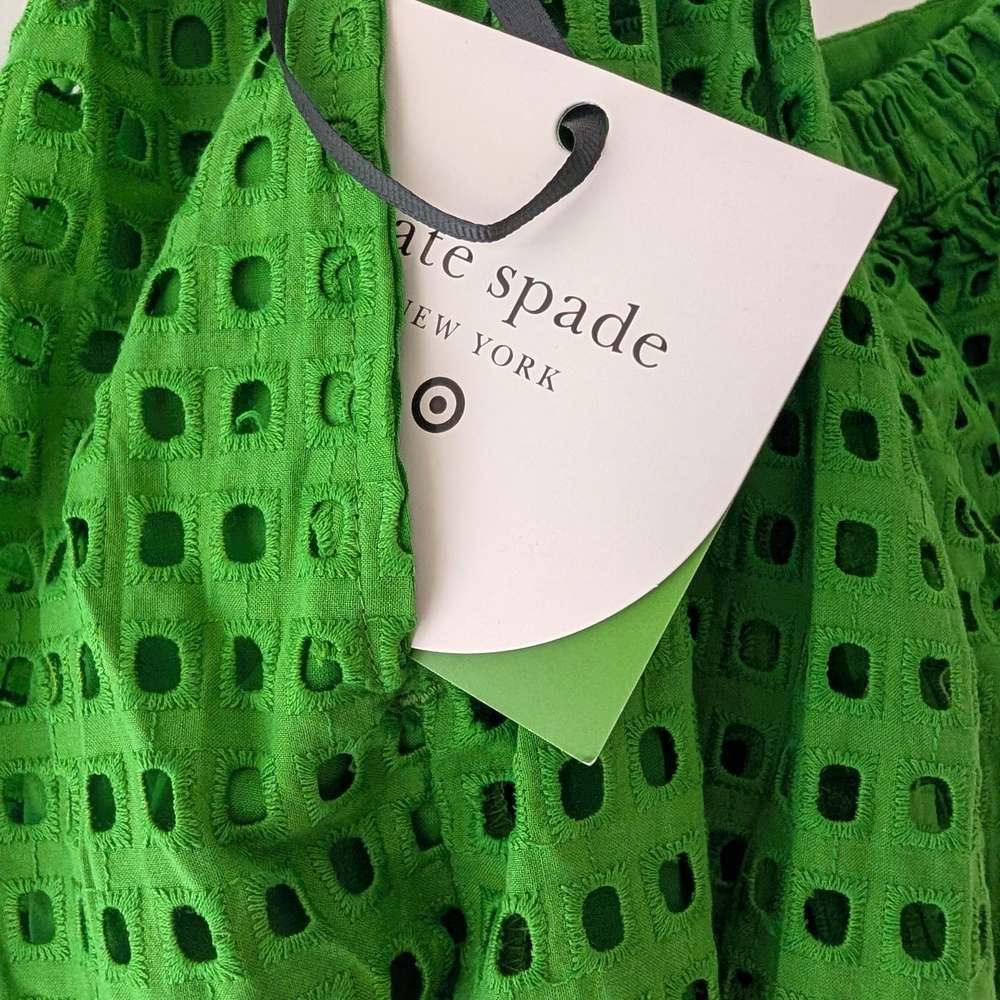NWT Limited Edition Kate Spade New York & Target Green Eyelet Skirt Size Small - Picture 6 of 7